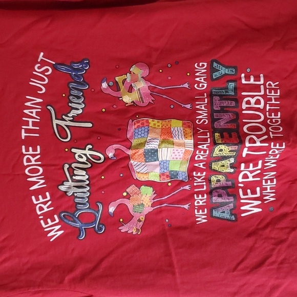 🍁New Quilting Flamingo T-Shirt Size XL - Picture 2 of 6